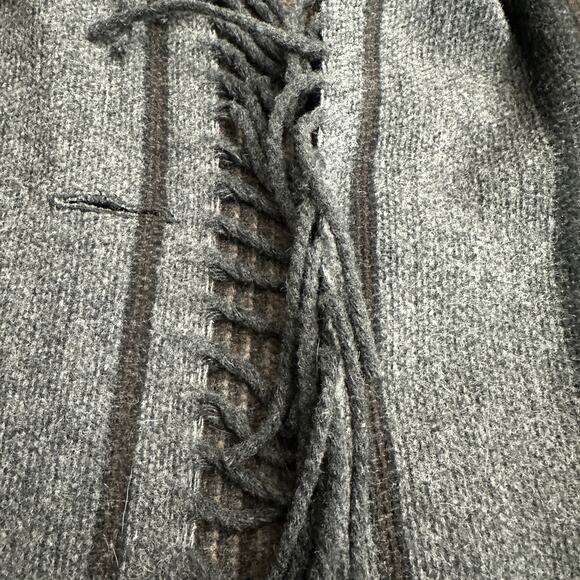 Rhonda Stark Womens Wool Blend Fringe Open Poncho Size M/L Western Boho - Picture 8 of 9